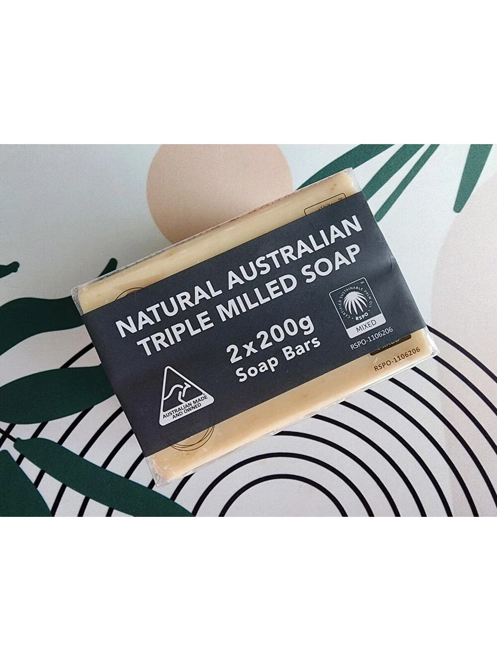 Natural Australian Triple Milled Oatmeal & Shea Butter Soap Bars 2x200g